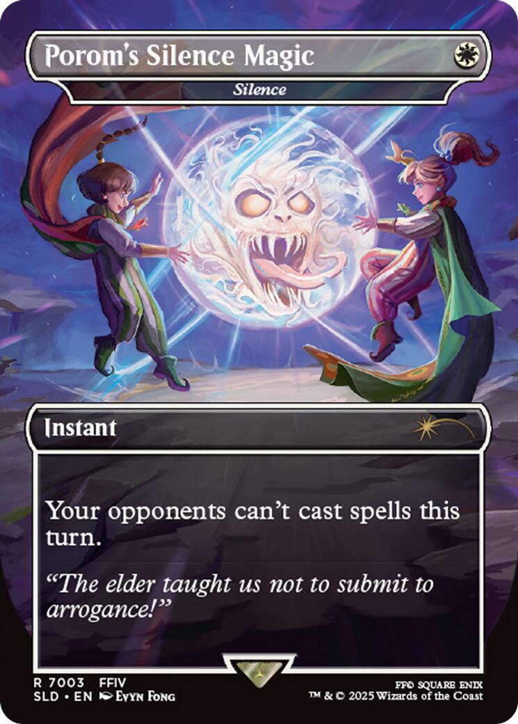 Porom's Silence Magic - Silence (Rainbow Foil) [Secret Lair Drop Series] | PLUS EV GAMES 