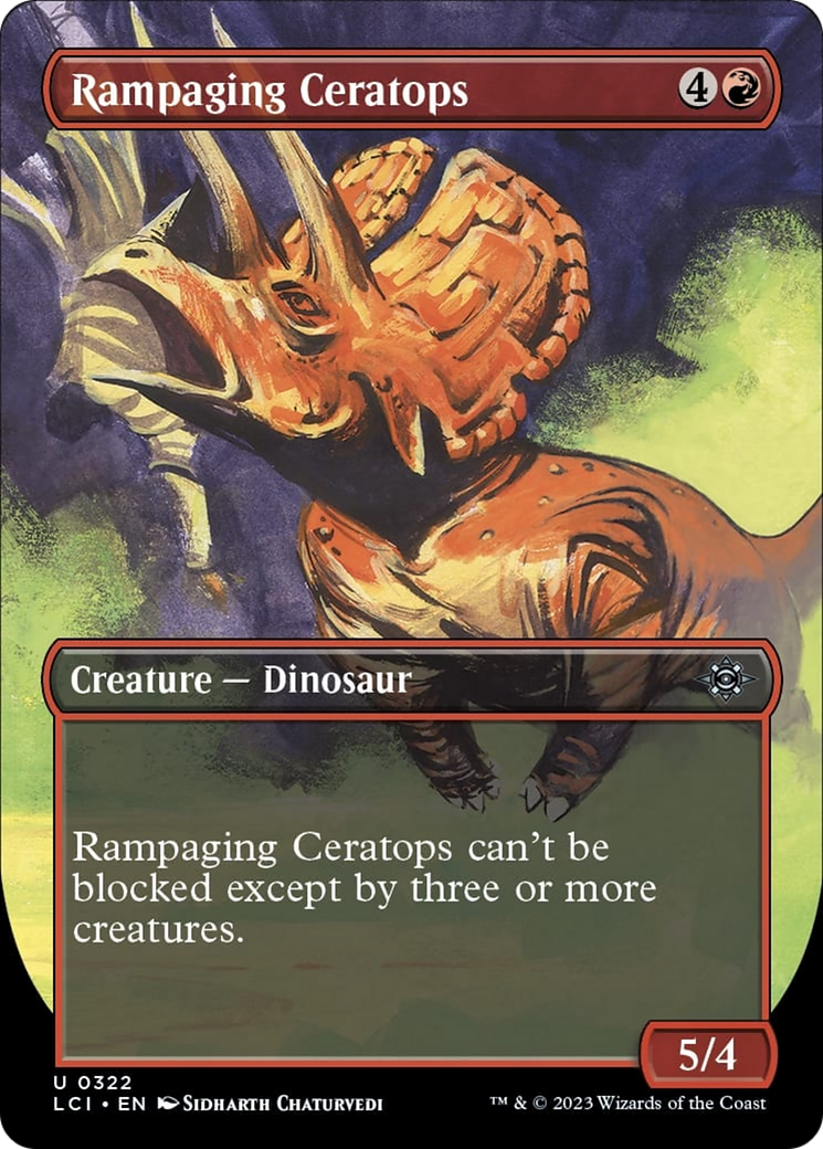 Rampaging Ceratops (Borderless) [The Lost Caverns of Ixalan] | PLUS EV GAMES 