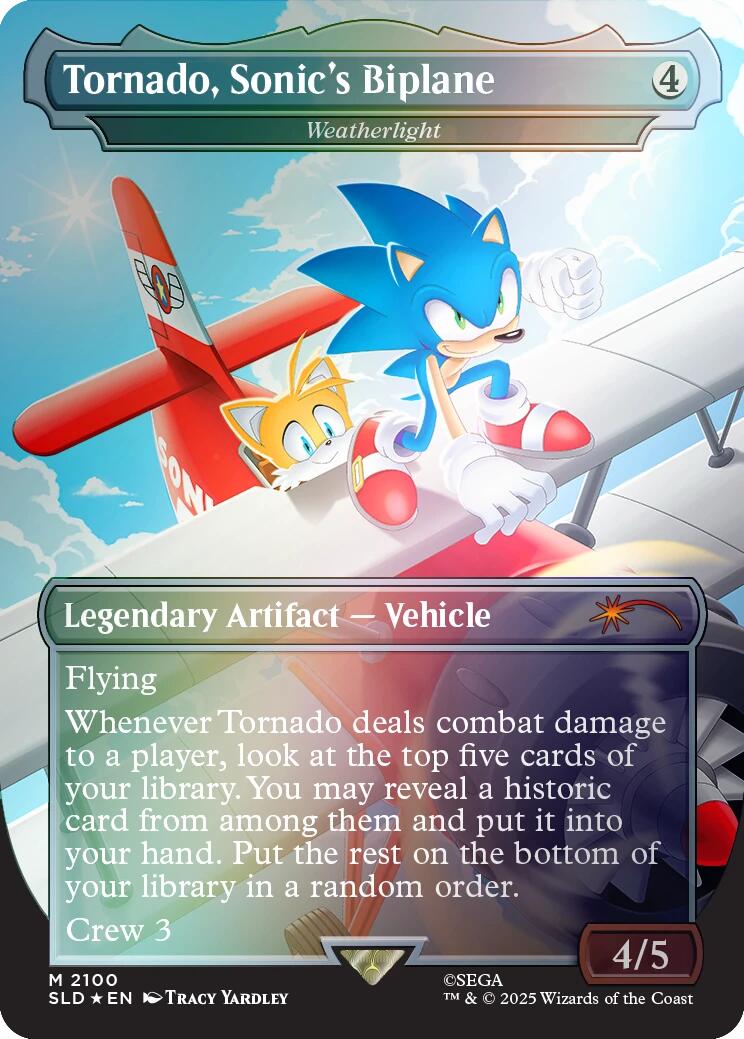 Tornado, Sonic's Biplane - Weatherlight (Rainbow Foil) [Secret Lair Drop Series] | PLUS EV GAMES 
