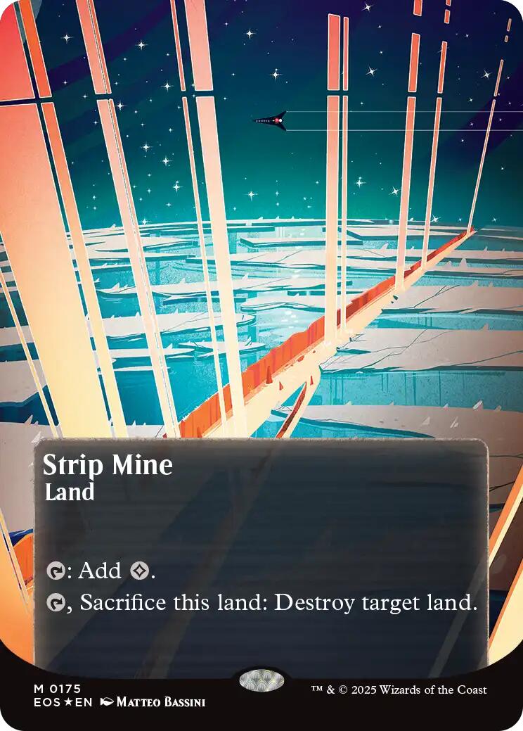 Strip Mine (0175) (Borderless) (Galaxy Foil) [Edge of Eternities: Stellar Sights] | PLUS EV GAMES 