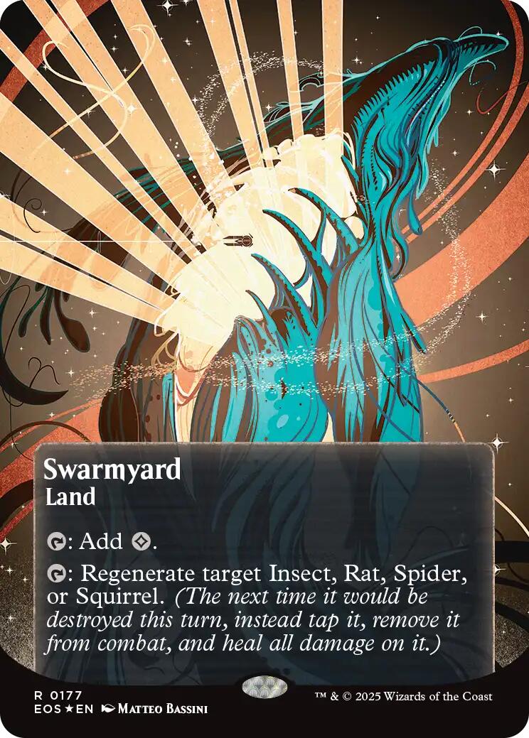 Swarmyard (0087) (Borderless) (Galaxy Foil) [Edge of Eternities: Stellar Sights] | PLUS EV GAMES 