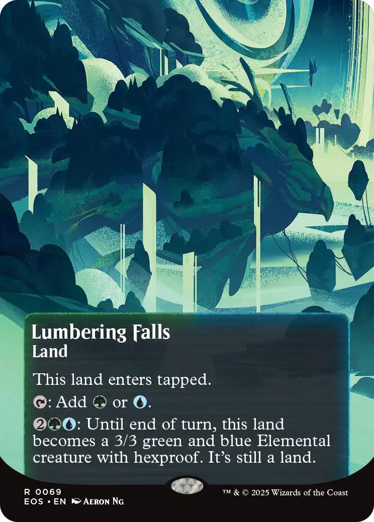 Lumbering Falls (0069) (Borderless) [Edge of Eternities: Stellar Sights] | PLUS EV GAMES 