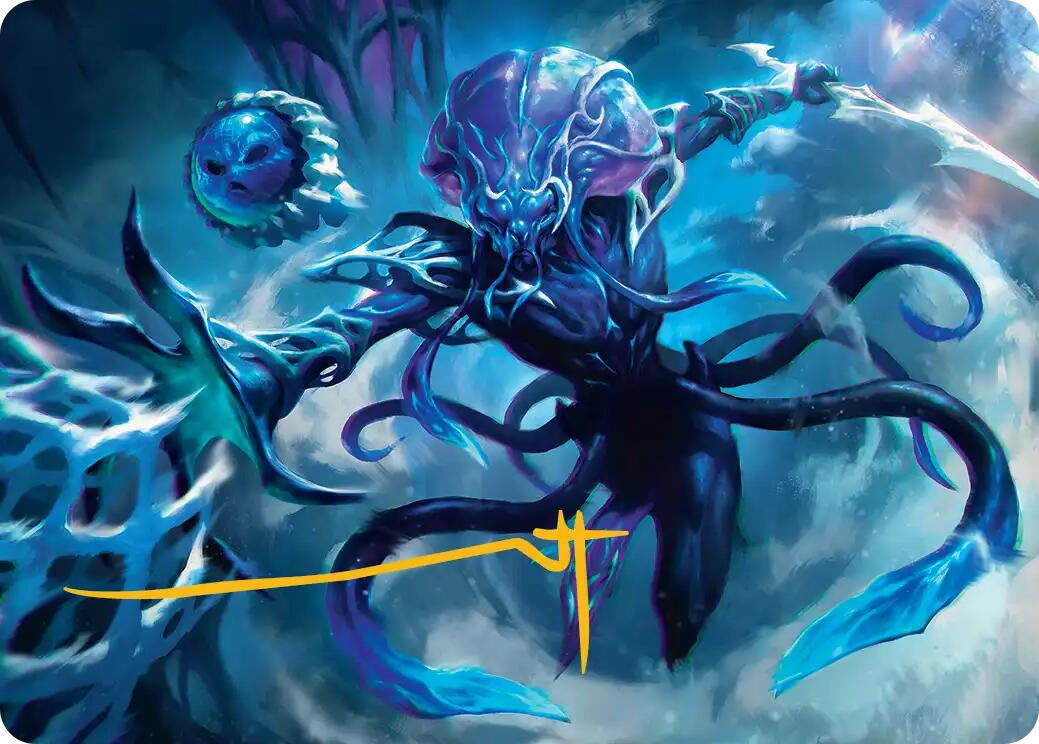 Illvoi Galeblade Art Card (Gold-Stamped Signature) [Edge of Eternities Art Series] | PLUS EV GAMES 
