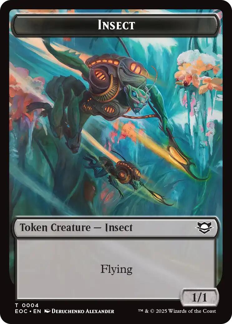 Insect // Elemental (0007) Double-Sided Token [Edge of Eternities Commander Tokens] | PLUS EV GAMES 