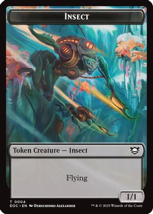 Insect // Elemental (0007) Double-Sided Token [Edge of Eternities Commander Tokens]