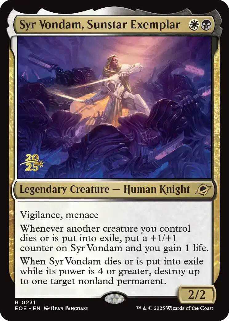 Syr Vondam, Sunstar Exemplar [Edge of Eternities Prerelease Promos] | PLUS EV GAMES 