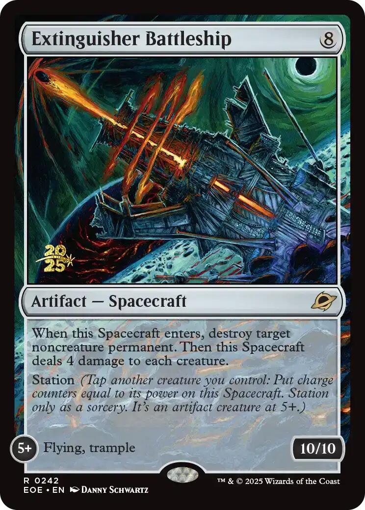 Extinguisher Battleship [Edge of Eternities Prerelease Promos] | PLUS EV GAMES 