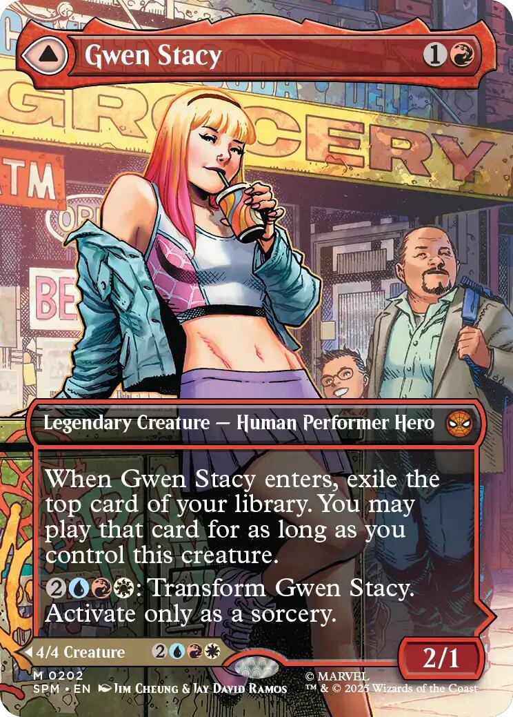 Gwen Stacy (0202) (Borderless) [Marvel's Spider-Man] | PLUS EV GAMES 