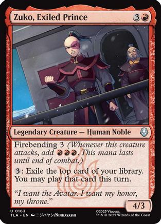 Zuko, Exiled Prince [Avatar: The Last Airbender]