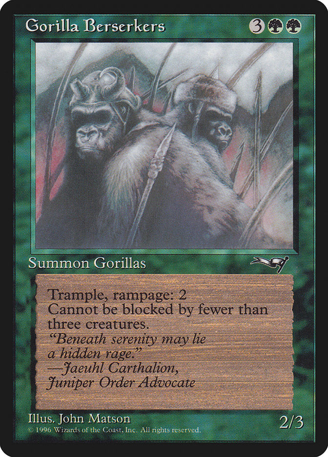 Gorilla Berserkers (Mouths Closed) [Alliances] | PLUS EV GAMES 
