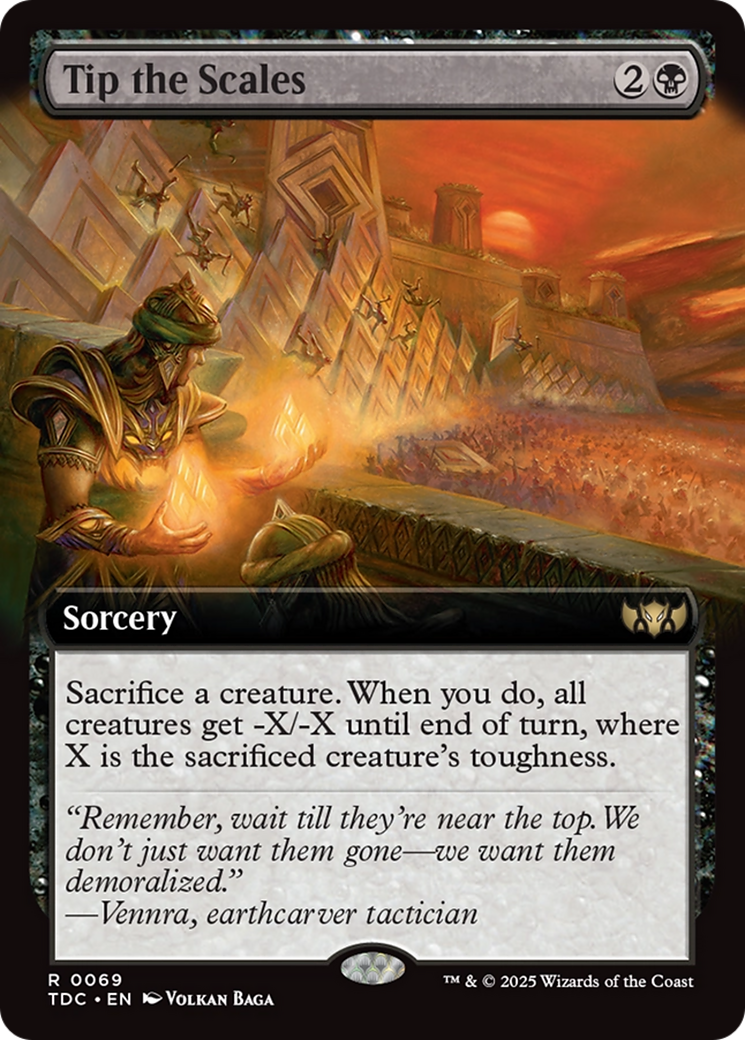 Tip the Scales (Extended Art) [Tarkir: Dragonstorm Commander] | PLUS EV GAMES 