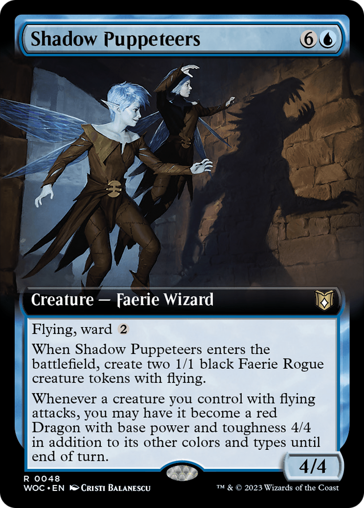 Shadow Puppeteers (Extended Art) [Wilds of Eldraine Commander] | PLUS EV GAMES 