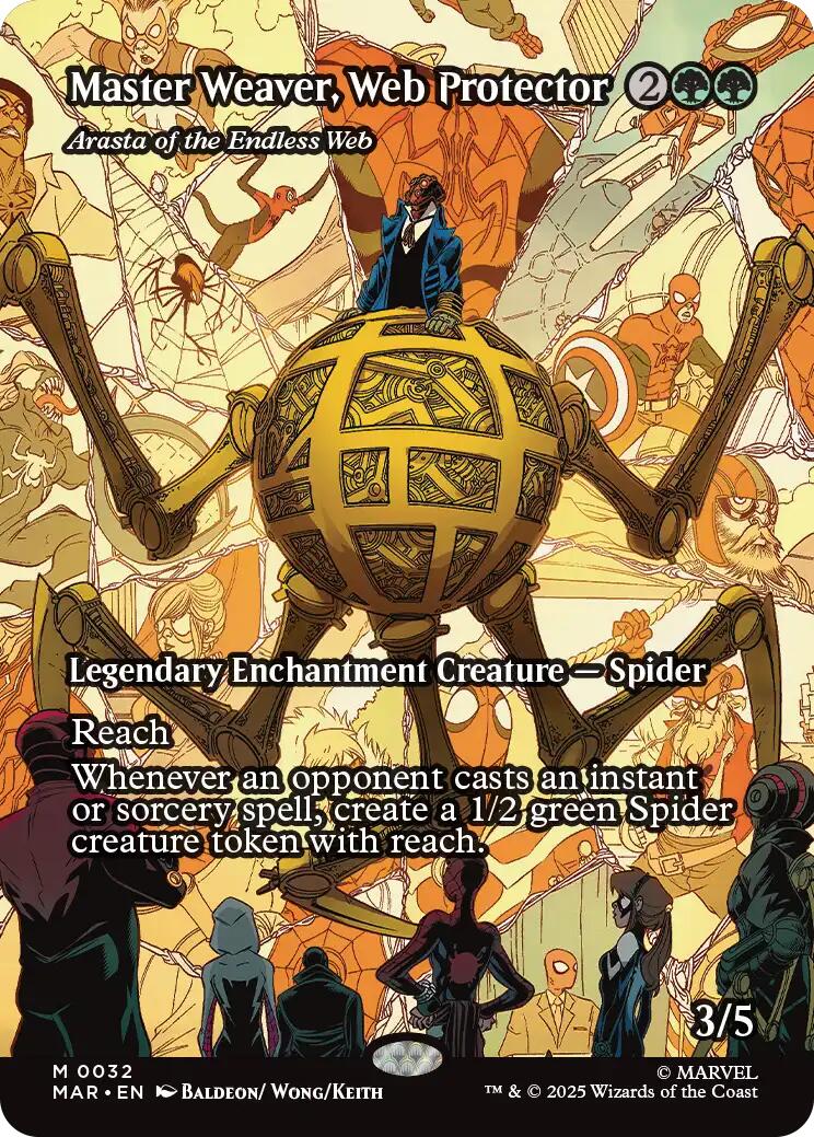 Master Weaver, Web Protector - Arasta of the Endless Web (Borderless) [Marvel's Spider-Man: Eternal-Legal] | PLUS EV GAMES 