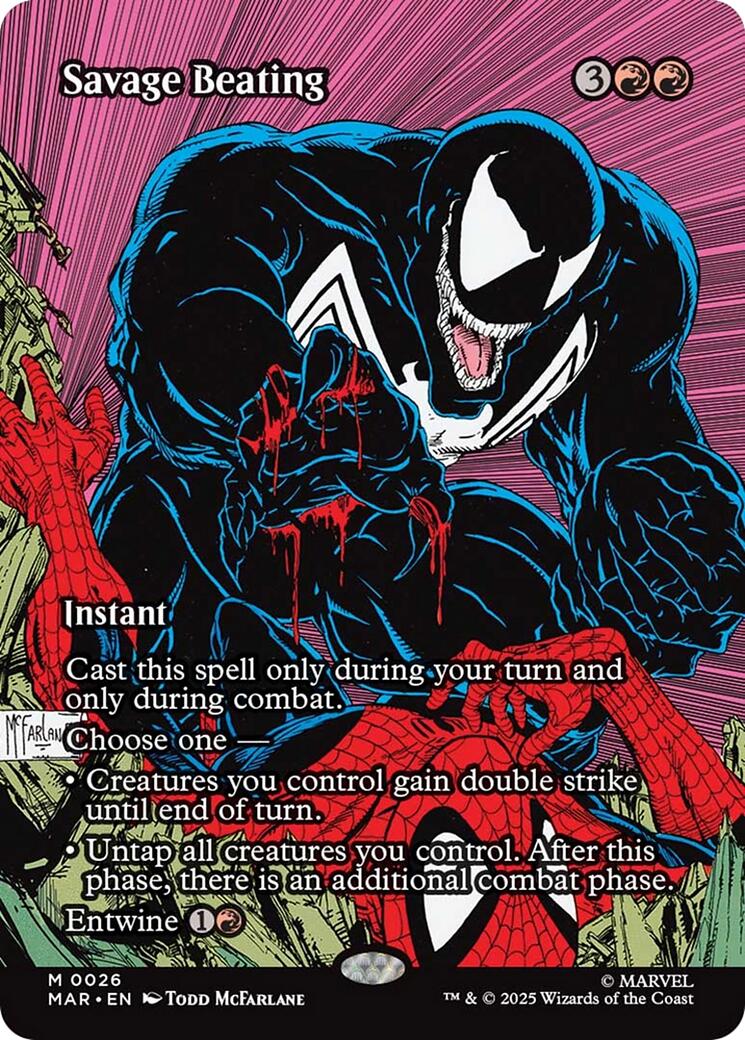 Savage Beating (Borderless) [Marvel's Spider-Man: Eternal-Legal] | PLUS EV GAMES 