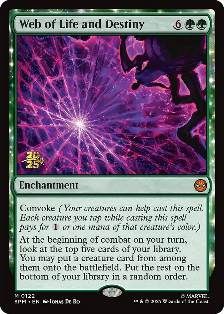Web of Life and Destiny [Marvel's Spider-Man Prerelease Promos] | PLUS EV GAMES 