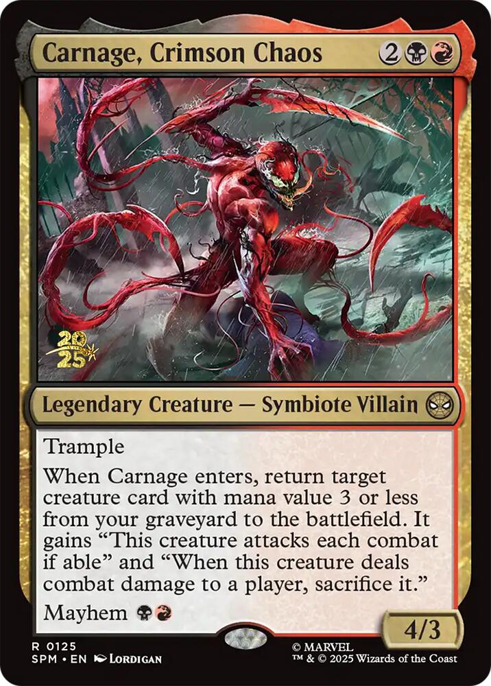 Carnage, Crimson Chaos [Marvel's Spider-Man Prerelease Promos] | PLUS EV GAMES 