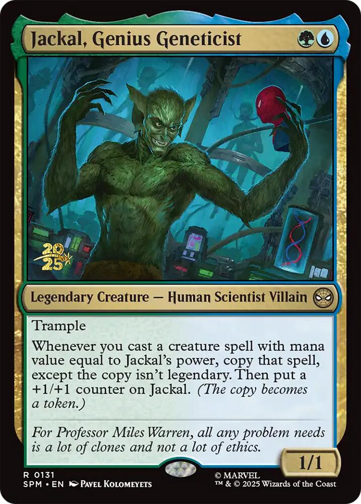 Jackal, Genius Geneticist [Marvel's Spider-Man Prerelease Promos] | PLUS EV GAMES 