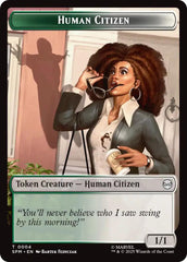 Human Citizen // Treasure Double-Sided Token [Marvel's Spider-Man Tokens] | PLUS EV GAMES 