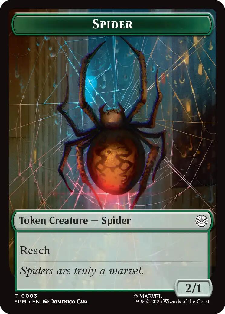 Spider // Treasure Double-Sided Token [Marvel's Spider-Man Tokens] | PLUS EV GAMES 
