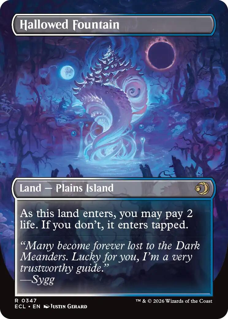 Hallowed Fountain (Borderless) [Lorwyn Eclipsed] | PLUS EV GAMES 