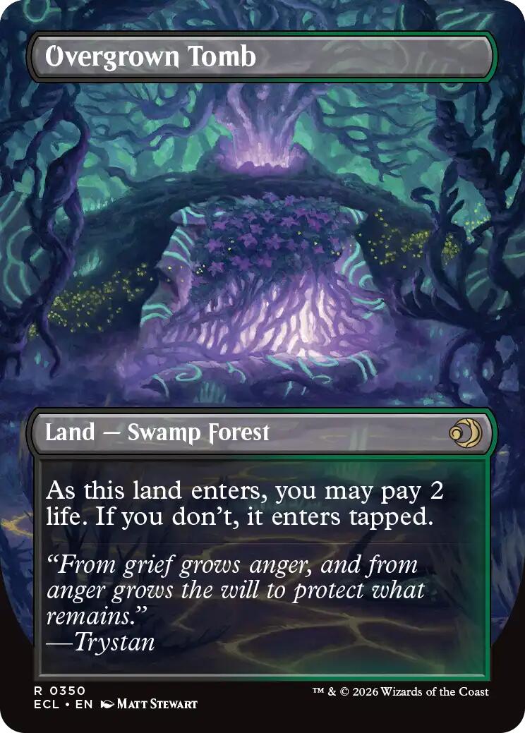 Overgrown Tomb (Borderless) [Lorwyn Eclipsed] | PLUS EV GAMES 