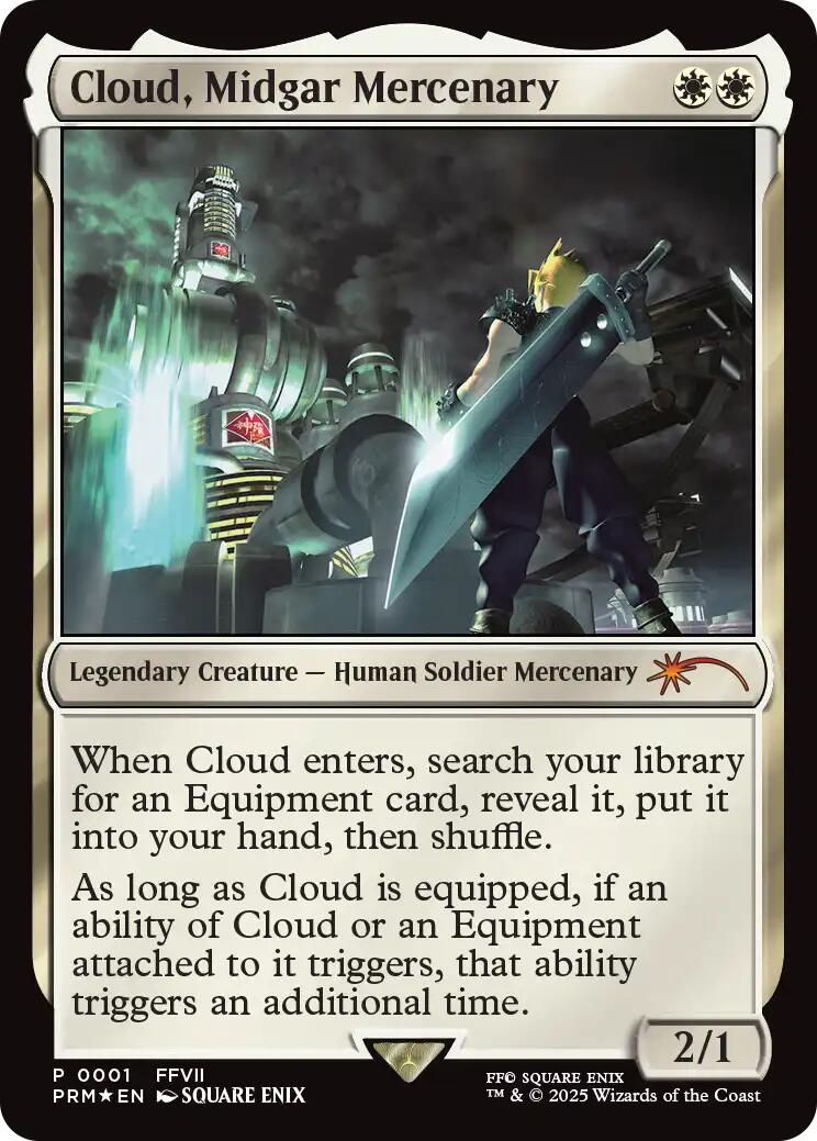 Cloud, Midgar Mercenary (Borderless) [Pro Tour Promos] | PLUS EV GAMES 