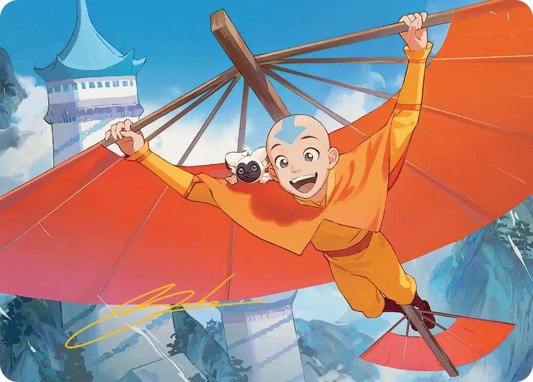 Aang, the Last Airbender Art Card (Gold-Stamped Signature) [Avatar: The Last Airbender Art Series] | PLUS EV GAMES 