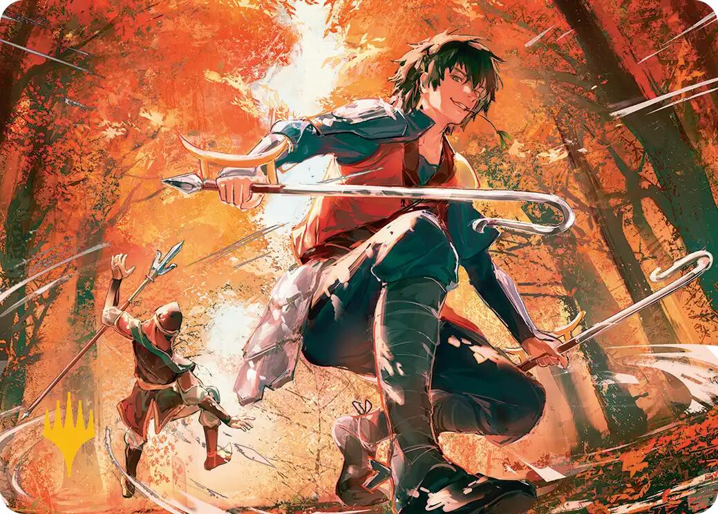 Jet, Rebel Leader Art Card (Gold-Stamped Planeswalker Symbol) [Avatar: The Last Airbender Art Series] | PLUS EV GAMES 