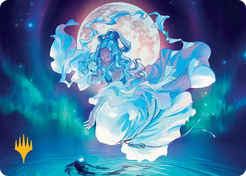 Yue, the Moon Spirit Art Card (Gold-Stamped Planeswalker Symbol) [Avatar: The Last Airbender Art Series] | PLUS EV GAMES 