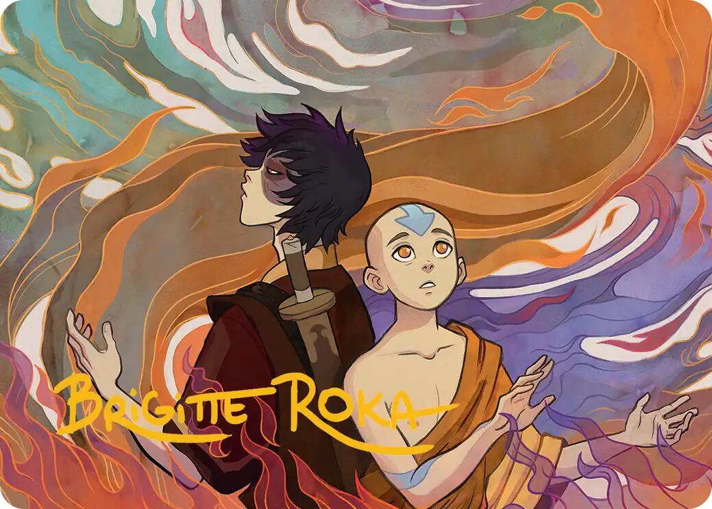 Fated Firepower Art Card (Gold-Stamped Signature) [Avatar: The Last Airbender Art Series] | PLUS EV GAMES 