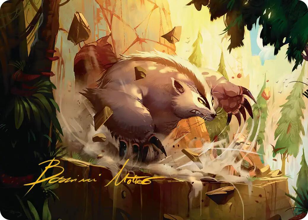 Badgermole Art Card (Gold-Stamped Signature) [Avatar: The Last Airbender Art Series] | PLUS EV GAMES 