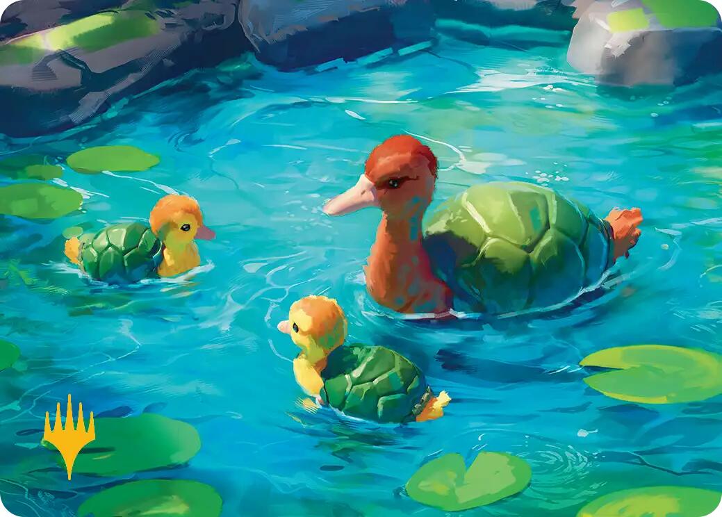 Turtle-Duck Art Card (Gold-Stamped Planeswalker Symbol) [Avatar: The Last Airbender Art Series] | PLUS EV GAMES 