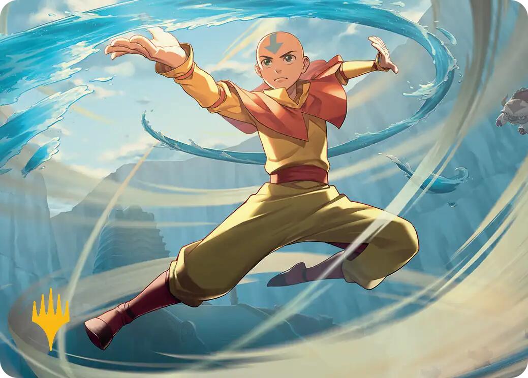 Aang, Swift Savior Art Card (Gold-Stamped Planeswalker Symbol) [Avatar: The Last Airbender Art Series] | PLUS EV GAMES 