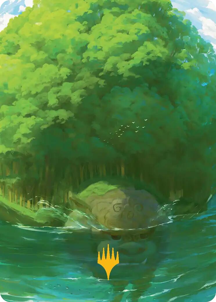 Forest Art Card (Gold-Stamped Planeswalker Symbol) [Avatar: The Last Airbender Art Series] | PLUS EV GAMES 