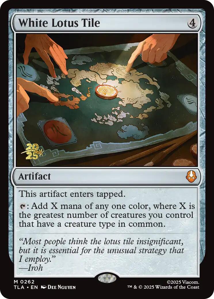 White Lotus Tile [Avatar: The Last Airbender Prerelease Cards] | PLUS EV GAMES 