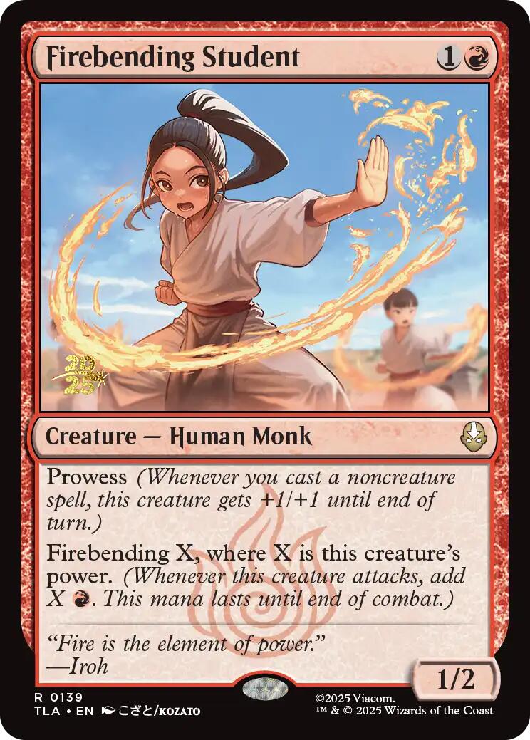 Firebending Student [Avatar: The Last Airbender Prerelease Cards] | PLUS EV GAMES 