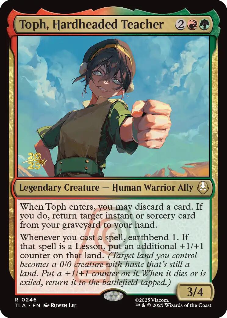 Toph, Hardheaded Teacher [Avatar: The Last Airbender Prerelease Cards] | PLUS EV GAMES 