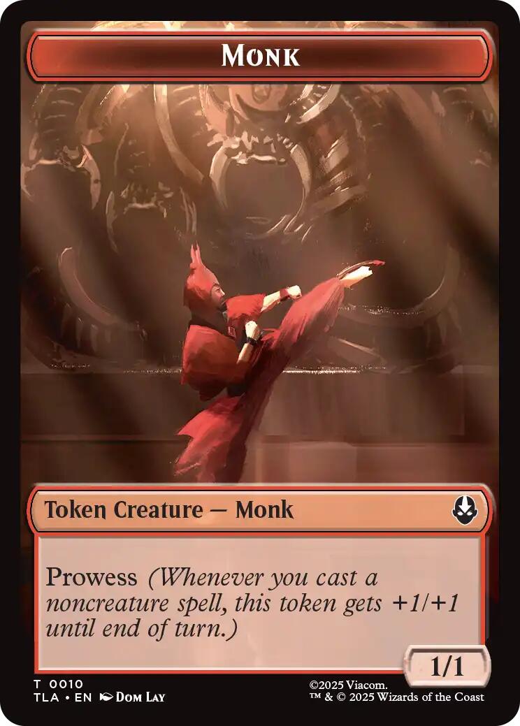 Monk // Food (0021) Double-Sided Token [Avatar: The Last Airbender Tokens] | PLUS EV GAMES 