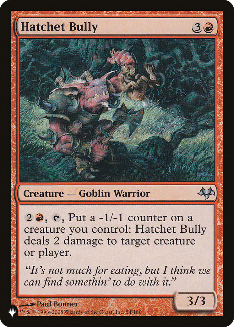 Hatchet Bully [The List Reprints] | PLUS EV GAMES 