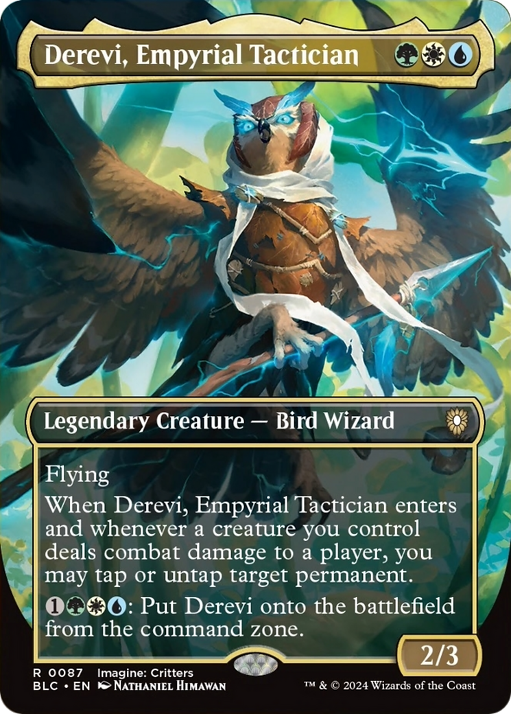 Derevi, Empyrial Tactician (Borderless) [Bloomburrow Commander] | PLUS EV GAMES 