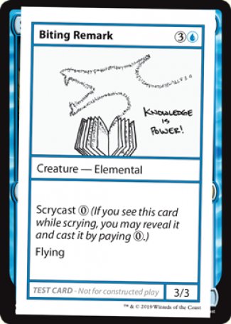 Biting Remark (2021 Edition) [Mystery Booster Playtest Cards] | PLUS EV GAMES 