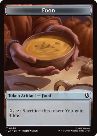 Food (0020) // Ally (0007) Double-Sided Token [Avatar: The Last Airbender Tokens]