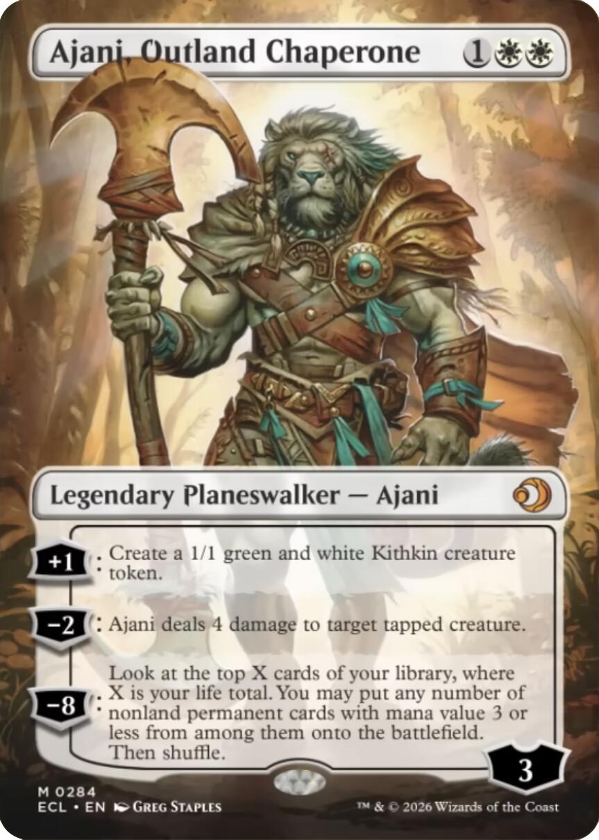 Ajani, Outland Chaperone (Borderless) [Lorwyn Eclipsed] | PLUS EV GAMES 