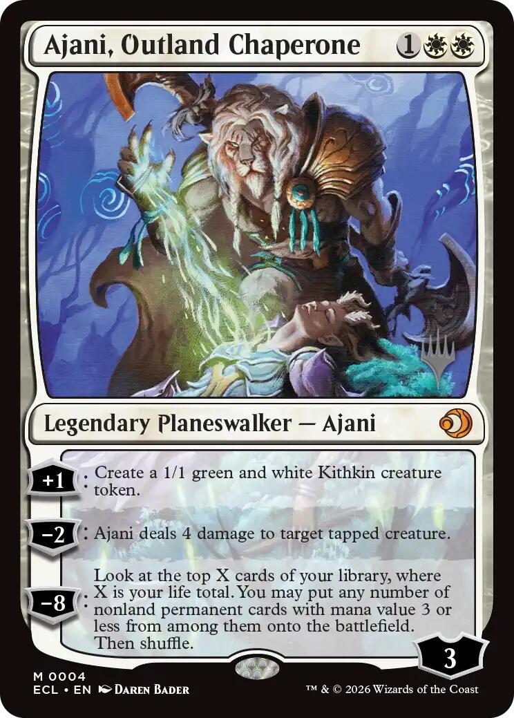 Ajani, Outland Chaperone [Lorwyn Eclipsed Promos] | PLUS EV GAMES 