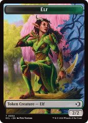 Elf // Treasure Double-Sided Token [Lorwyn Eclipsed Tokens] | PLUS EV GAMES 
