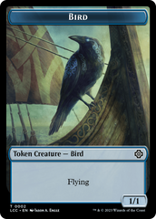 Bird // Merfolk (0003) Double-Sided Token [The Lost Caverns of Ixalan Commander Tokens] | PLUS EV GAMES 