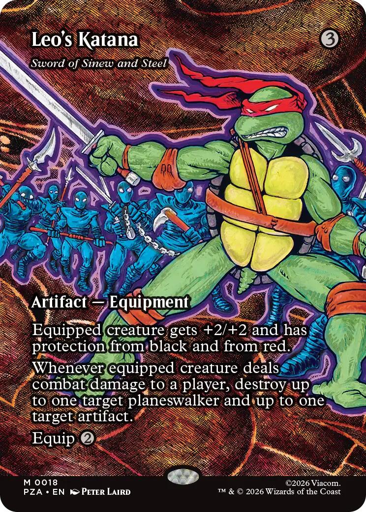 Leo's Katana - Sword of Sinew and Steel (Borderless) [Teenage Mutant Ninja Turtles Eternal-Legal] | PLUS EV GAMES 