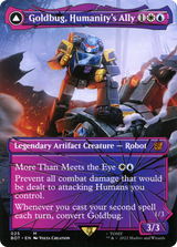 Goldbug, Humanity's Ally // Goldbug, Scrappy Scout (Shattered Glass) [Universes Beyond: Transformers]