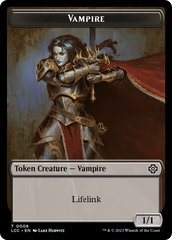 Vampire (0006) // Vampire Demon Double-Sided Token [The Lost Caverns of Ixalan Commander Tokens] | PLUS EV GAMES 