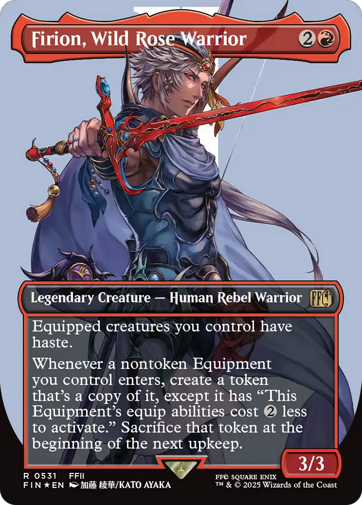 Firion, Wild Rose Warrior (Borderless) (Surge Foil) [FINAL FANTASY] | PLUS EV GAMES 